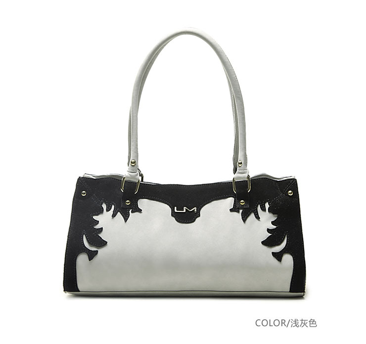 江南梦影系列牛皮配料单肩包